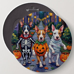 Halloween-Kostüme von Bull Terrier Trick oder Trea Button