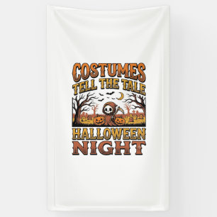 Halloween-Kostümgeschichte Vintage-Friedhof Typogr Banner