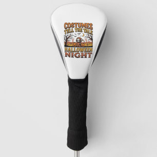 Halloween-Kostümgeschichte Vintage-Friedhof-Typogr Golf Headcover