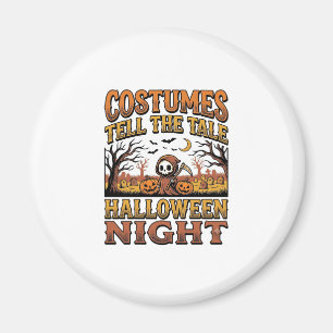 Halloween-Kostümgeschichte Vintage-Friedhof Typogr Magnet