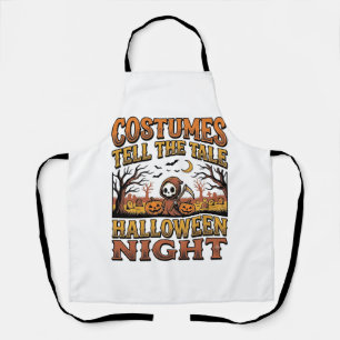 Halloween-Kostümgeschichte Vintage-Friedhof-Typogr Schürze