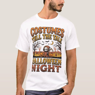 Halloween-Kostümgeschichte Vintage-Friedhof-Typogr T-Shirt