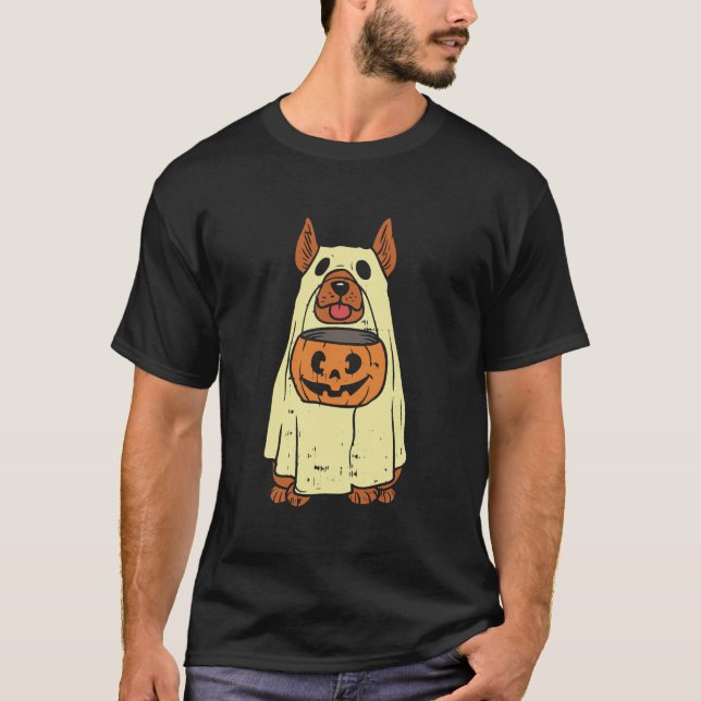 Halloween-Kostümhund T-Shirt (Vorderseite)
