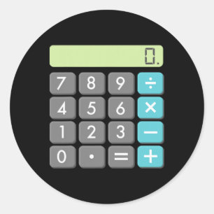 Halloween Kostümmathematik Geek Cool Beängstigend Runder Aufkleber