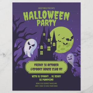 Halloween-Kostümparty-Einladung Halloween-Party Flyer