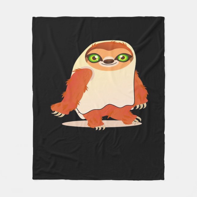 Halloween-Kostümsloth Oversifizierter T - Shirt Fleecedecke (Vorderseite)