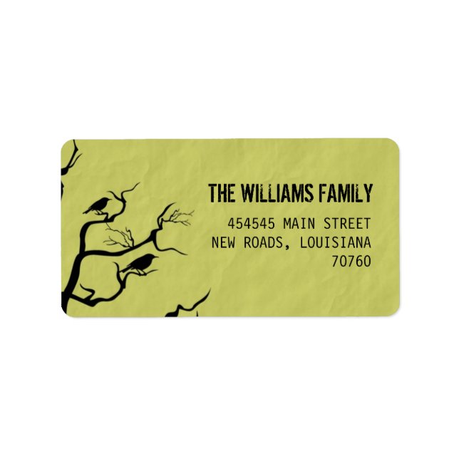 Halloween | Krähen Adressaufkleber (Vorne)