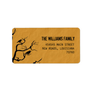 Halloween   Krähen Adressaufkleber