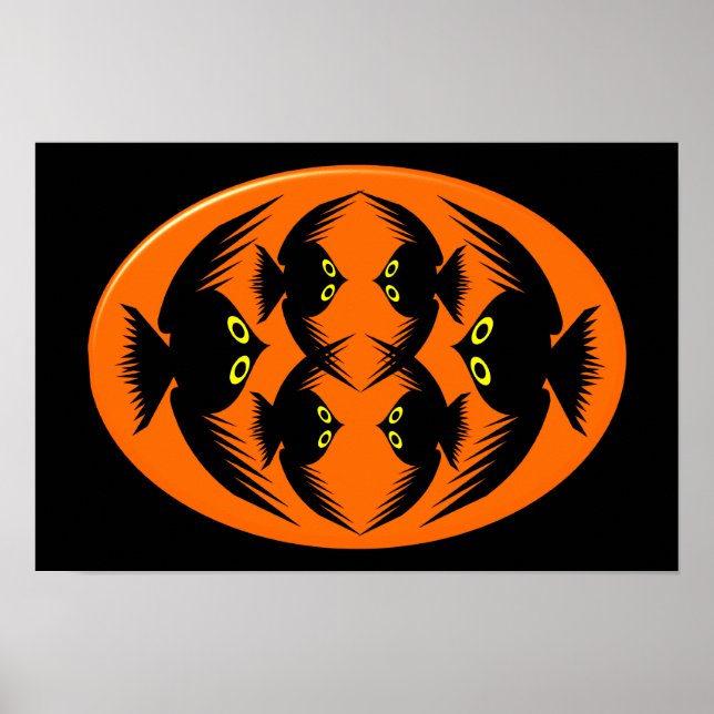 Halloween-Krähen Poster (Vorne)