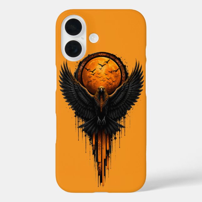 Halloween-Krähenkunst-Spritzgrafik-iPhone  Case-Mate iPhone Hülle (Rückseite)