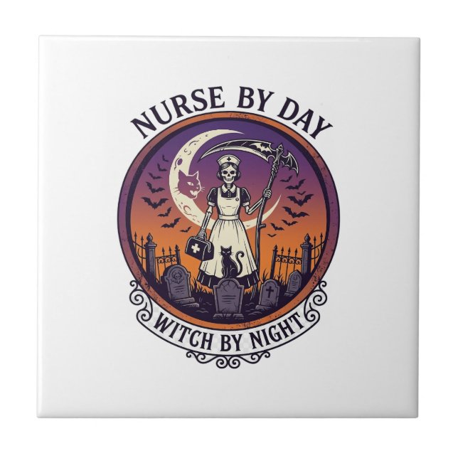 Halloween-Krankenschwester bei Tag_1 Fliese (Vorderseite)