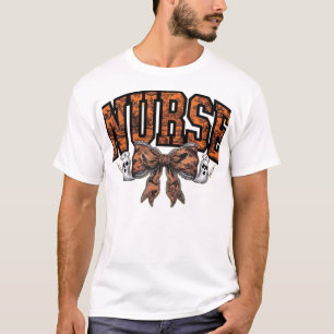Halloween-Krankenschwester Coquette-Bogen Gruselig T-Shirt