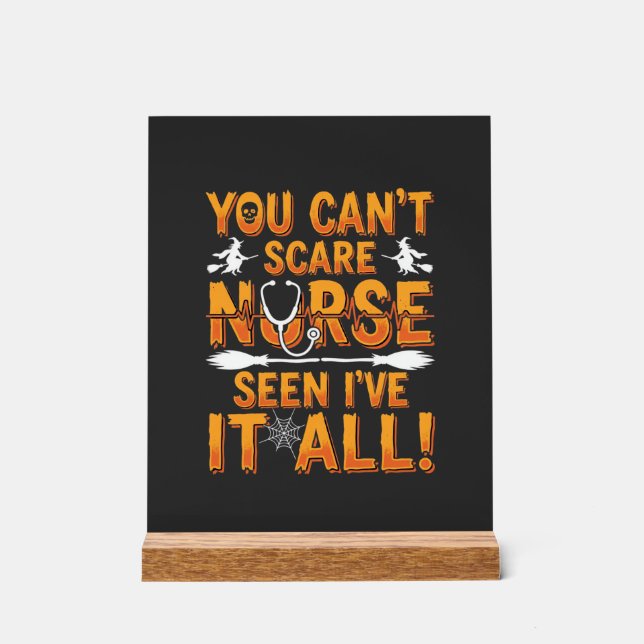 Halloween-Krankenschwester-Design_1 Acrylschild (Vorderseite)