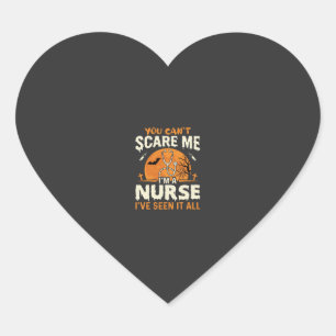 Halloween Krankenschwester Erschrecke Mich Herz-Aufkleber