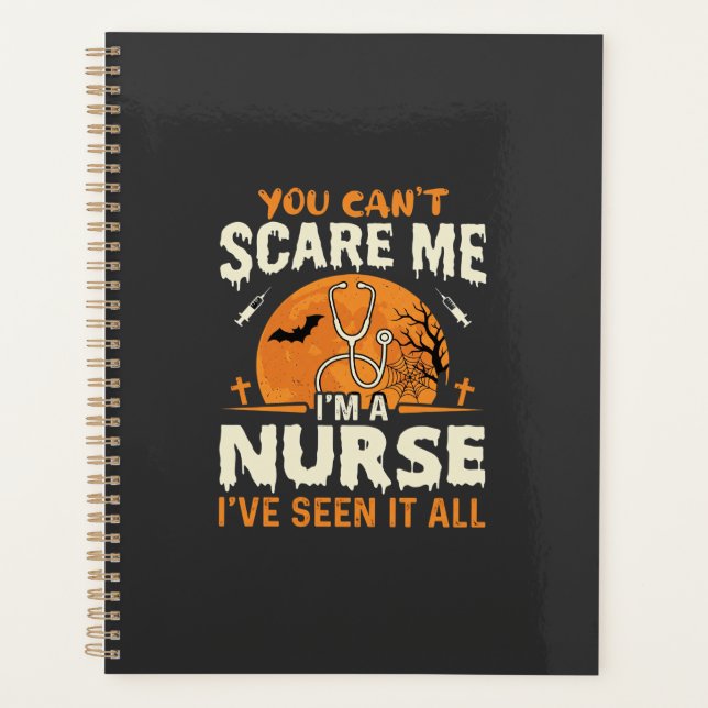 Halloween Krankenschwester Erschrecke Mich Planer (Vorderseite)