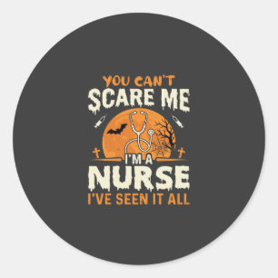 Halloween Krankenschwester Erschrecke Mich Runder Aufkleber