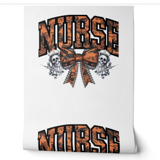 Halloween-Krankenschwester Gruseliger Koketten-Bog Tapete