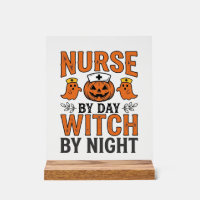 Halloween-Krankenschwester Hexe bei Nacht Vintage-