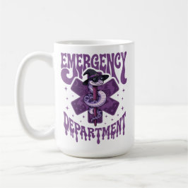 Halloween-Krankenschwester-Hexe-Schlange-Stern des Kaffeetasse
