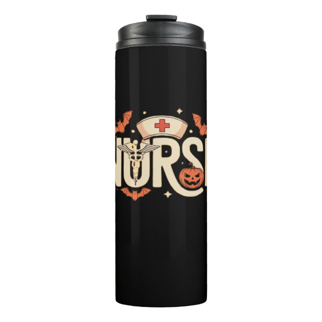 Halloween Krankenschwester Klassischer T - Shirt Thermosbecher (Vorderseite)