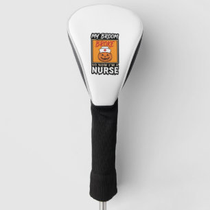 Halloween Krankenschwester Kürbis Besen kaputt Vin Golf Headcover