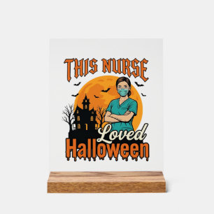 Halloween-Krankenschwester mochte Halloween Vintag Acrylschild