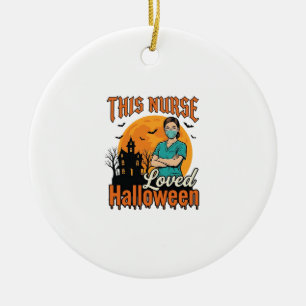 Halloween-Krankenschwester mochte Halloween Vintag Keramik Ornament