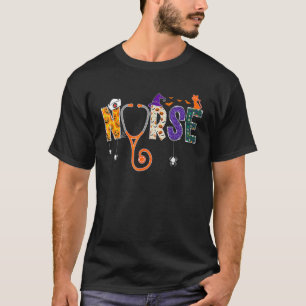 Halloween Krankenschwester Pflege CNA RN LPN Hallo T-Shirt