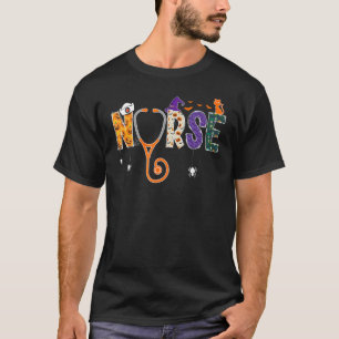 Halloween Krankenschwester Pflege CNA RN LPN Hallo T-Shirt