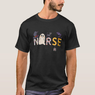 Halloween Krankenschwester Pflege CNA RN LPN Hallo T-Shirt