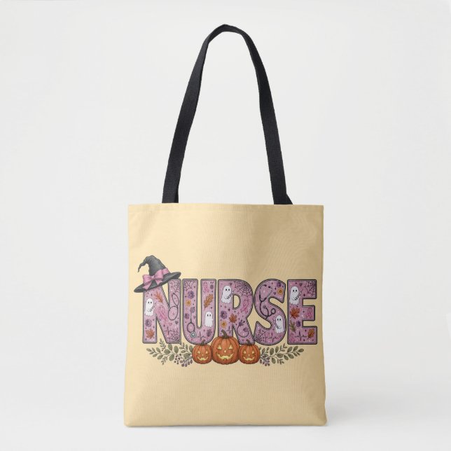 Halloween-Krankenschwester Pink Ribbon Design (Vorderseite)