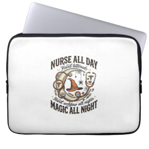 Halloween-Krankenschwester-Shirt Hexenmedizinische Laptopschutzhülle
