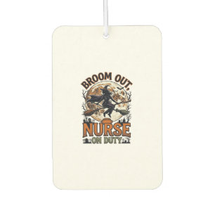 Halloween-Krankenschwester-Shirt Lustiges Hexenbes Autolufterfrischer