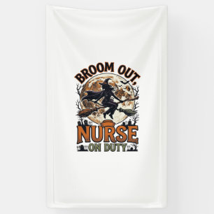 Halloween-Krankenschwester-Shirt Lustiges Hexenbes Banner