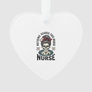 Halloween-Krankenschwester-Shirt Vintage-Totenkopf Ornament