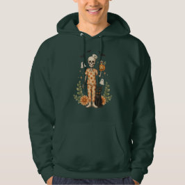 Halloween-Krankenschwester-Skelett-Kürbis-Schwarze Hoodie