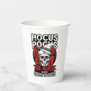 Halloween Krankenschwester Totenkopf Kaffee Fokus  Pappbecher