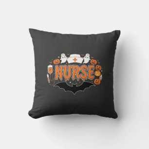 Halloween-Krankenschwester tropfender Kürbis-Geist Kissen