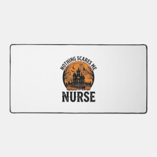Halloween-Krankenschwester Vintage Gruseliger Mond Schreibtischunterlage