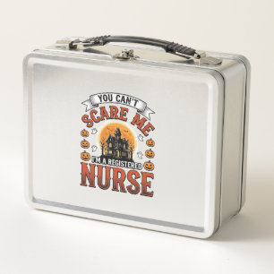 Halloween Krankenschwester Vintage Gruseliger Regi Metall Brotdose