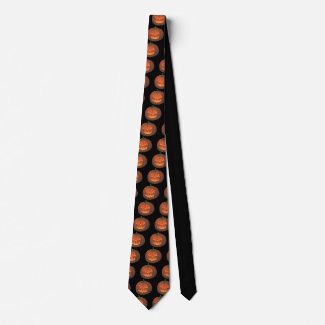 Halloween Krawatte Niedlich Pumpkin Neckties Custo (Vorderseite)