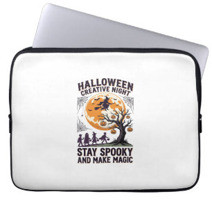 Halloween Kreativ-Shirt Vintage Gruseliger Mond Ku Laptopschutzhülle