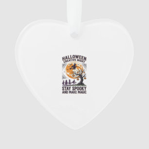 Halloween Kreativ-Shirt Vintage Gruseliger Mond Ku Ornament