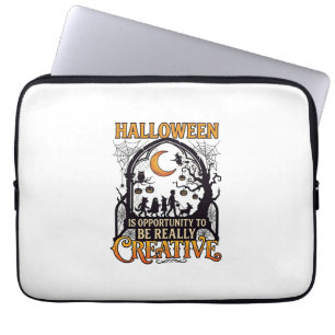 Halloween Kreative Kinder Silhouette Halbmond W Laptopschutzhülle