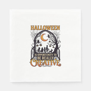 Halloween Kreative Kinder Silhouette Halbmond W Serviette