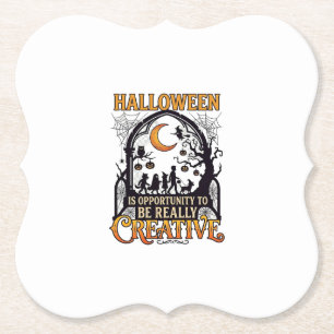 Halloween Kreative Kinder Silhouette Halbmond W Untersetzer