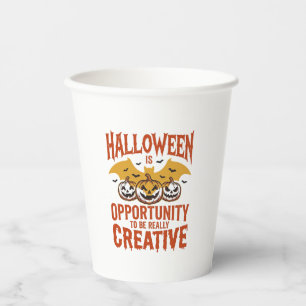 Halloween Kreativer Kürbis Fledermaus Vintage Vekt Pappbecher