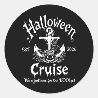 Halloween-Kreuzfahrt 2026 Wir waren hier für Alkoh Runder Aufkleber