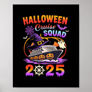 Halloween Kreuzfahrt-Team 2025 Gruselige Kürbisfer Poster