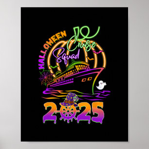 Halloween Kreuzfahrt-Team 2025 Passende Familen Kr Poster